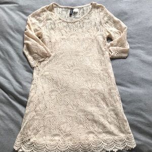 H&M cream lace dress